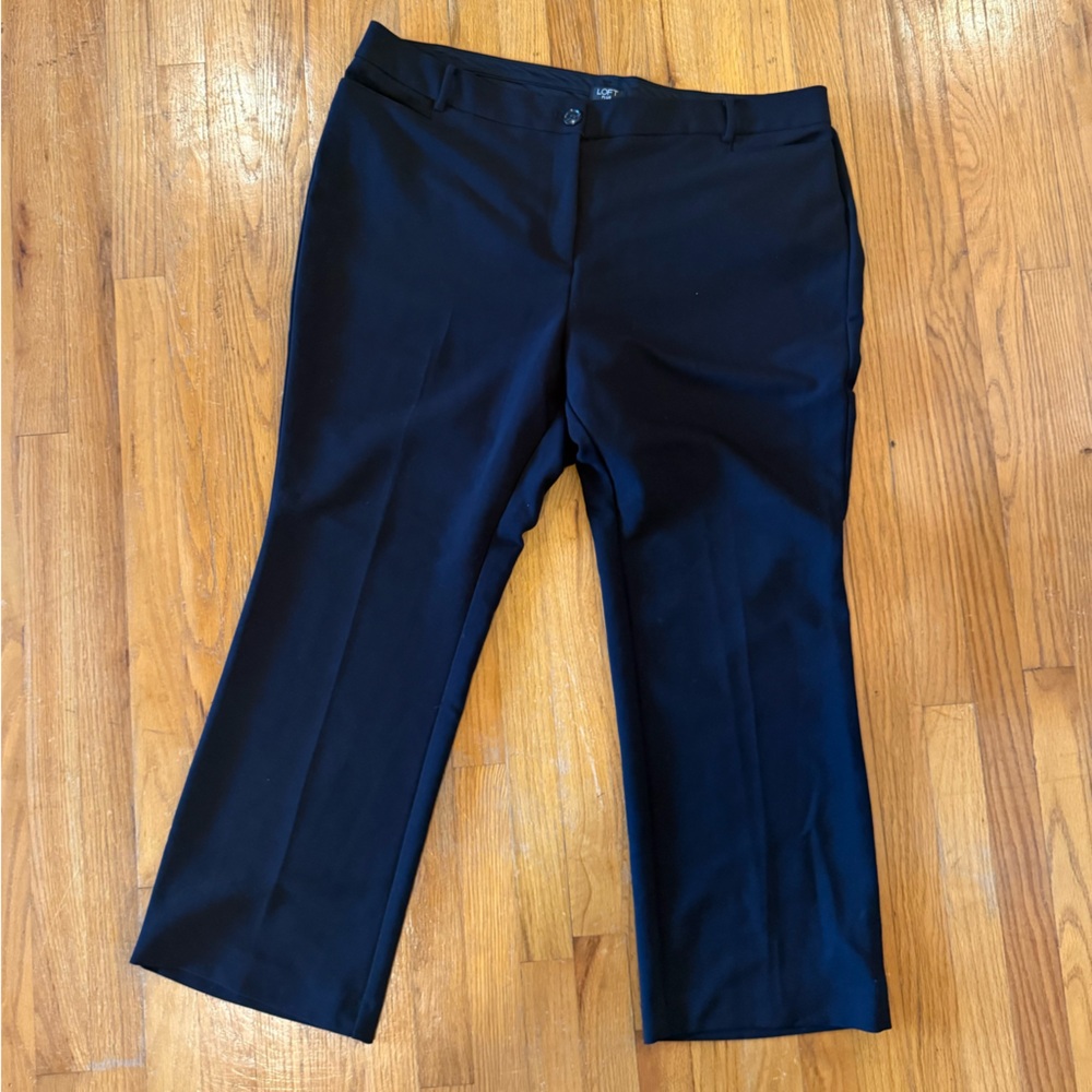 LOFT Black Cropped Dress Trousers